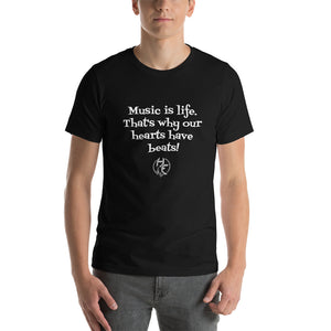 "Music is life" Short-Sleeve Unisex T-Shirt